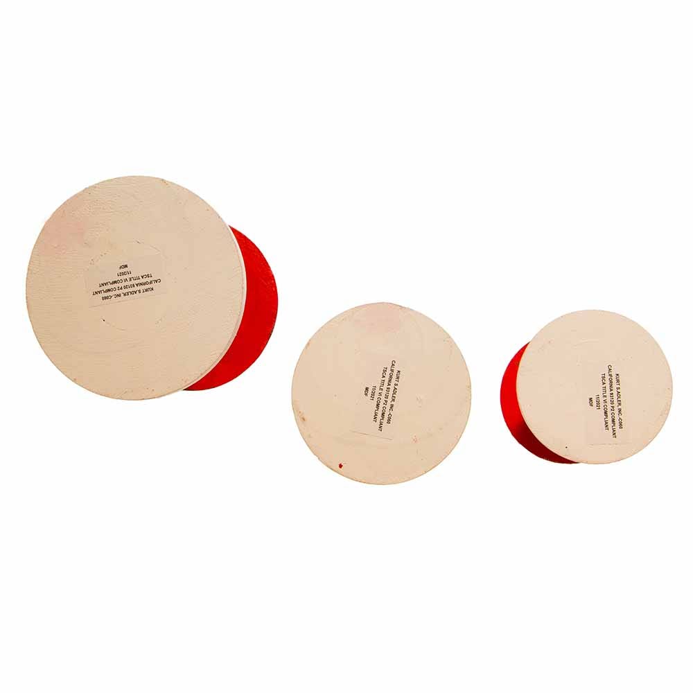 Kurt Adler 10-14-Inch Wooden Santa Tree Table Pieces, 3 Piece Set